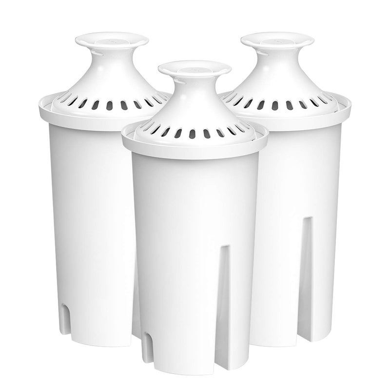 Filterlogic NSF Certified Pitcher Water Filter Replacement for Brita Water Filter Pitchers Dispensers Classic 35557 OB03 Mavea 107007 and More Pack of 3