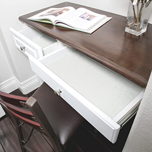Smart Design Classic Grip Shelf Liner- Non Adhesive Home Organization Shelf Liners - Strong Grip, Non Slip, Easy Clean - Perfect for Desk, Shelves, Kitchen, Bathroom, Cabinet Protection - White​ - Image 3