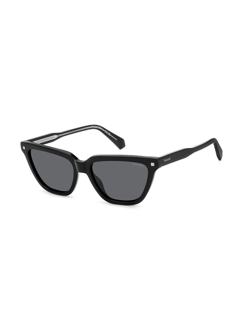 Polaroid Women's Polarized Rectangular Sunglasses - Pld 4157/S/X Black Millimeter - Lens Size: 55 Mm  - Image 1