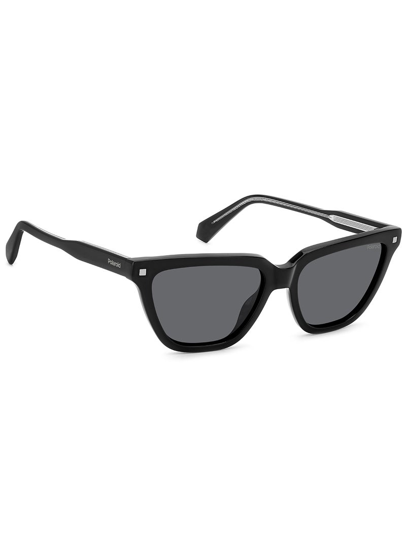 Polaroid Women's Polarized Rectangular Sunglasses - Pld 4157/S/X Black Millimeter - Lens Size: 55 Mm  - Image 2