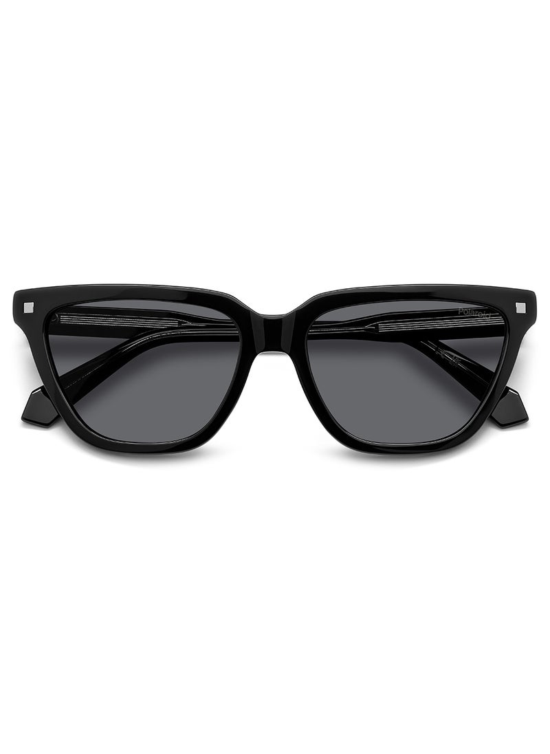 Polaroid Women's Polarized Rectangular Sunglasses - Pld 4157/S/X Black Millimeter - Lens Size: 55 Mm  - Image 4