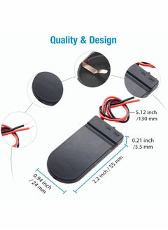 Y&D 2 x 3V CR2032 Button Coin Cell Battery Holder with Leads On Off Switch 6 Pcs  - Image 2