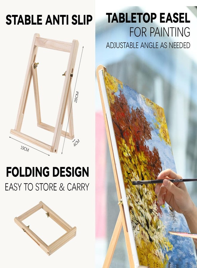 Koseibal Acrylic Painting Kit - 37PCS Set with 18 Colors, 8 Brushes, 6 Canvas Panels, Wooden Easel, Palette, Painting Pad, Cleaning Cup, Cloth - for Kids & Adults - Image 4