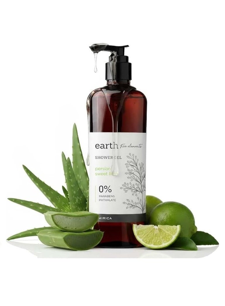 Kimirica Earth Persian Lime Shower Gel 290ml,100% Vegan & Paraben Free| Hydrating, Moisturizing, mild cleanser Shower Gel For Women and Men | Persian Sweet Lime (Pack of 2) - Image 2
