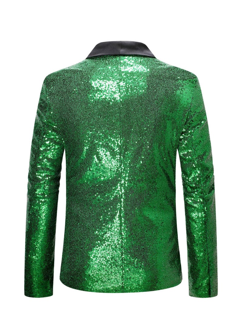 Shougu Slim Fit Casual Sequin Colored Suit Jacket - Image 2