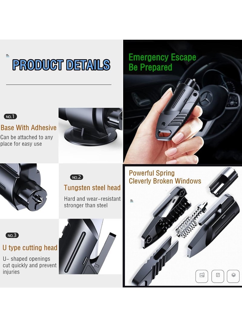 SYOSI Window Breaker Seatbelt Cutter, Car Emergency Safety Keychain, Car Window Breaker The Original Emergency Keychain Car Escape Tool, 2-in-1 Window Breaker Seatbelt Cutter  - Image 3