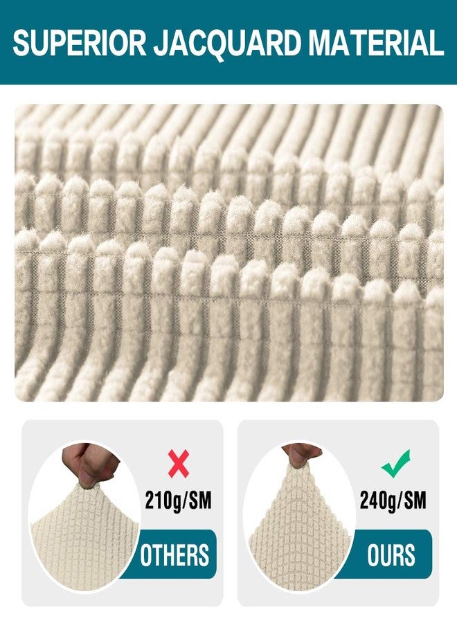 فيروزي غطاء كرسي بار مطاطي بلون الفيروز، مناسب لطاولات الطعام والمقاهي، مصنوع من قماش الجاكار مع قاعدة مطاطية، طقم من 4 قطع، لون طبيعي. - Image 3