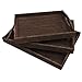 Comfify Rustic Wooden Serving Trays with Handle - Set of 3 - Large, Medium and Small - Nesting Multipurpose Trays - for - Image 2