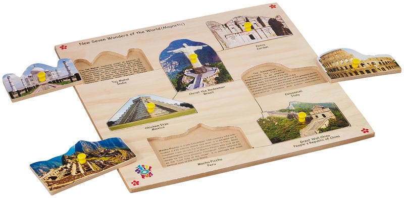 Skillofun Magnetic Kingsize ID - New 7 Wonders of The World, Multi Color - Image 2