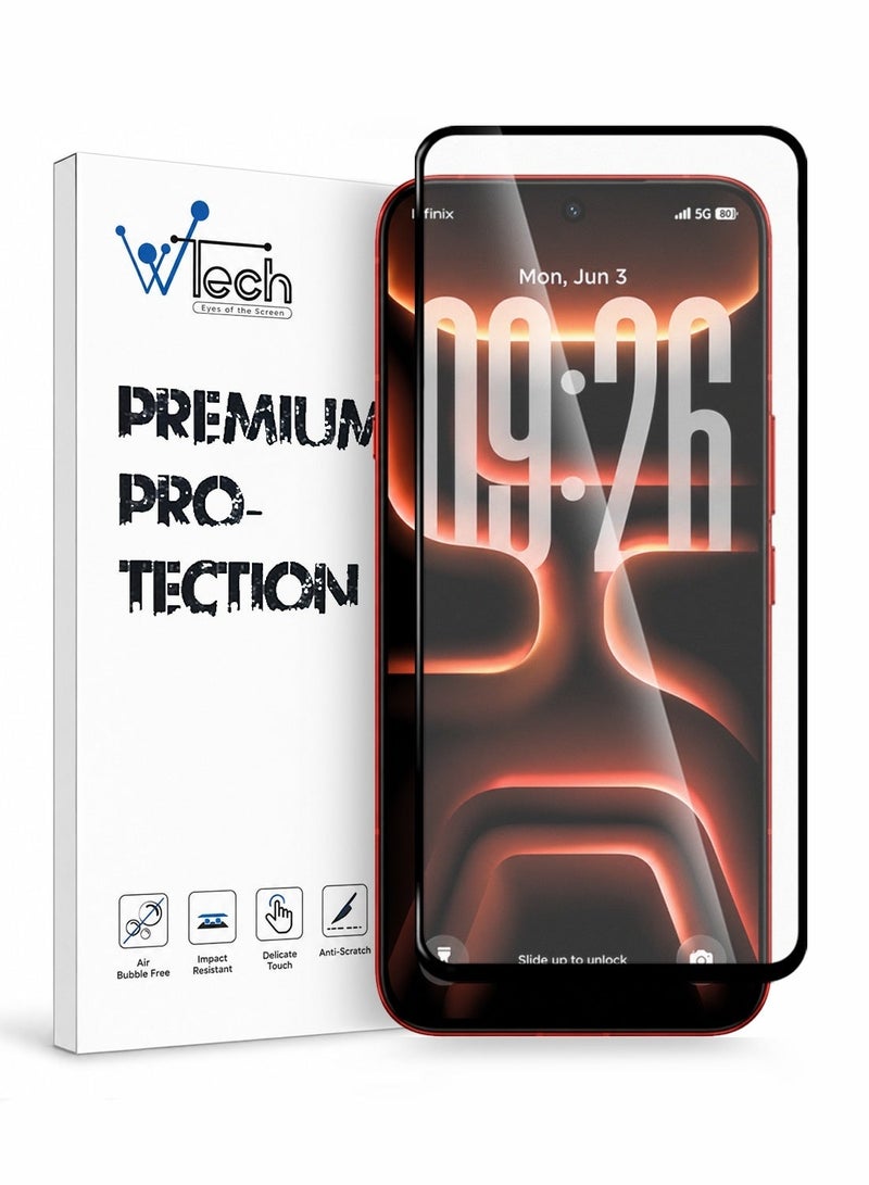 Wtech Infinix Note 60 Ultra 5G 2026 Premium E2E Series 10D Cristal HD Tempered Glass Screen Protector - Clear - Image 1