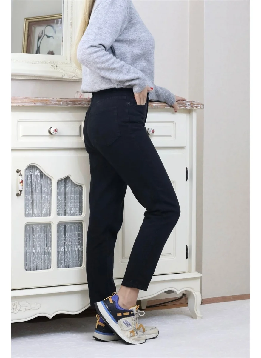 Ritnice Women's Black Motto Mom Jean