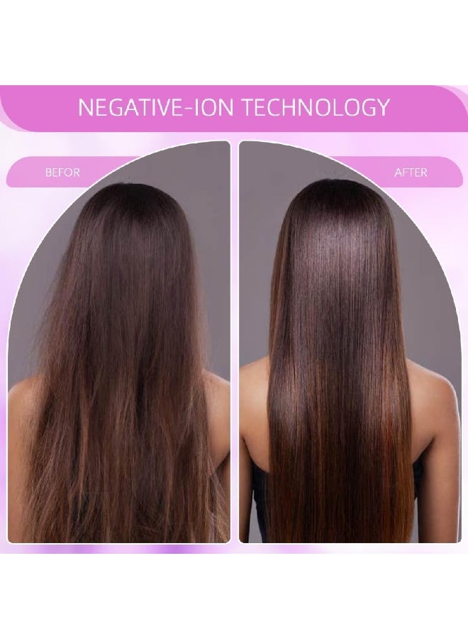 GENNEXT Cordless Hair Straightener Brush with Type-C Rechargeable, 3 Heat Settings, Anti-Scald & Negative Ion Portable Hair Straightening Comb for Travel, Daily Styling & Home Use (Black) - Image 5