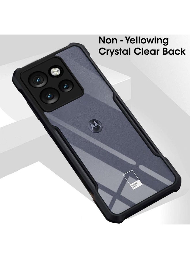 غطاء خلفي شفاف من البولي كربونات الصلب مع غطاء حماية من الصدمات من مادة TPU لهاتف Moto G86 5G - Image 4