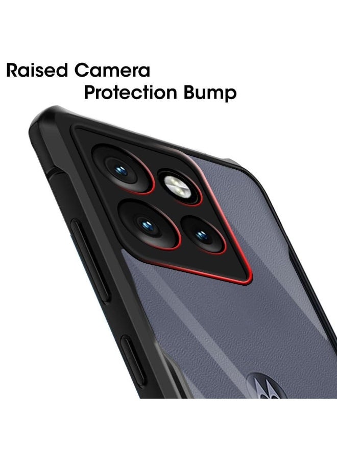 غطاء خلفي شفاف من البولي كربونات الصلب مع غطاء حماية من الصدمات من مادة TPU لهاتف Moto G86 5G - Image 5