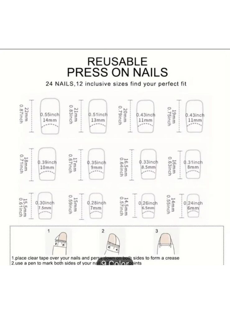 24pcs Elegant Square Matte Mottled Solid Color Wearable False Nails with Jelly Glue & Nail File, Suitable for Picnic, Leisure, Party, Daily Wear - Image 2