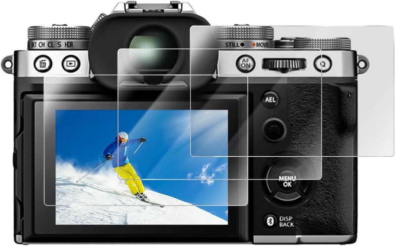 Rieibi 3 Packs Screen Protector for Fuji XT5 XT5 025mm Fujifilm XT5 XT5 Camera Tempered Glass Film for Fuji XT5 Accessories - Image 1