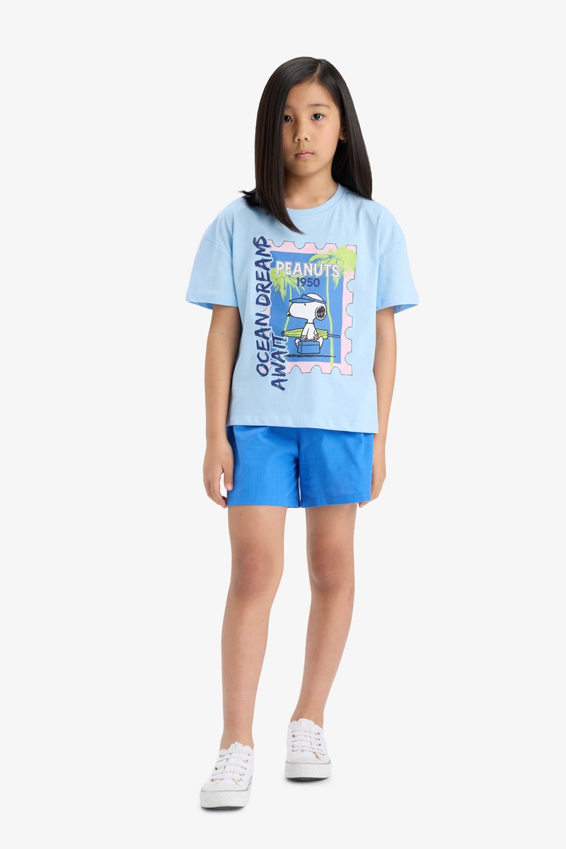 DeFacto Girl Relax Fit Snoopy Licensed Short Sleeve T Shirt  - Image 3