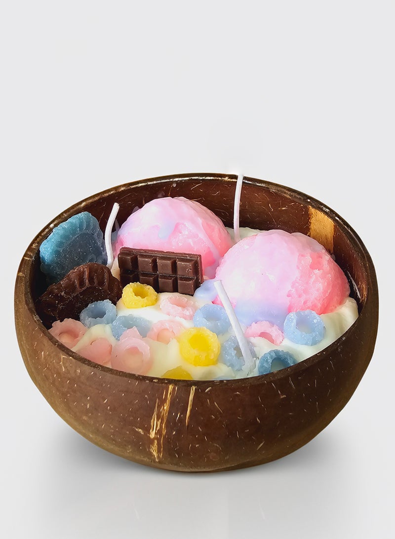 natural100 Luxury Soy Wax Scented Candle white peach