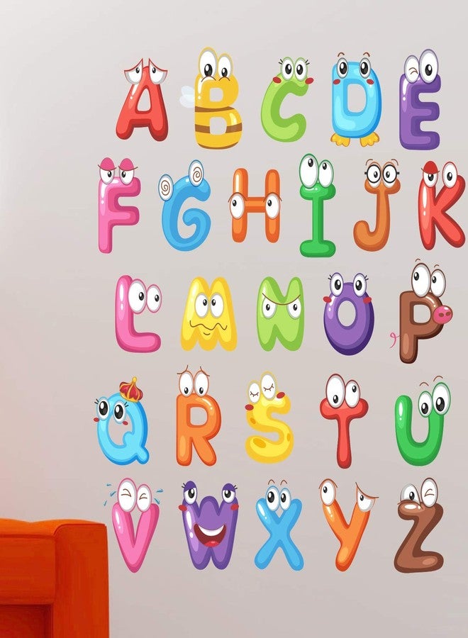 StickMe Cute Alphabets Wall Sticker - Self Adhesive Peel & Stick Vinyl Stickers for Kids Room Learning Education Nursery Preschool Kindergarten Home Decor -SM467 (90cm X 70 cm) - Image 2