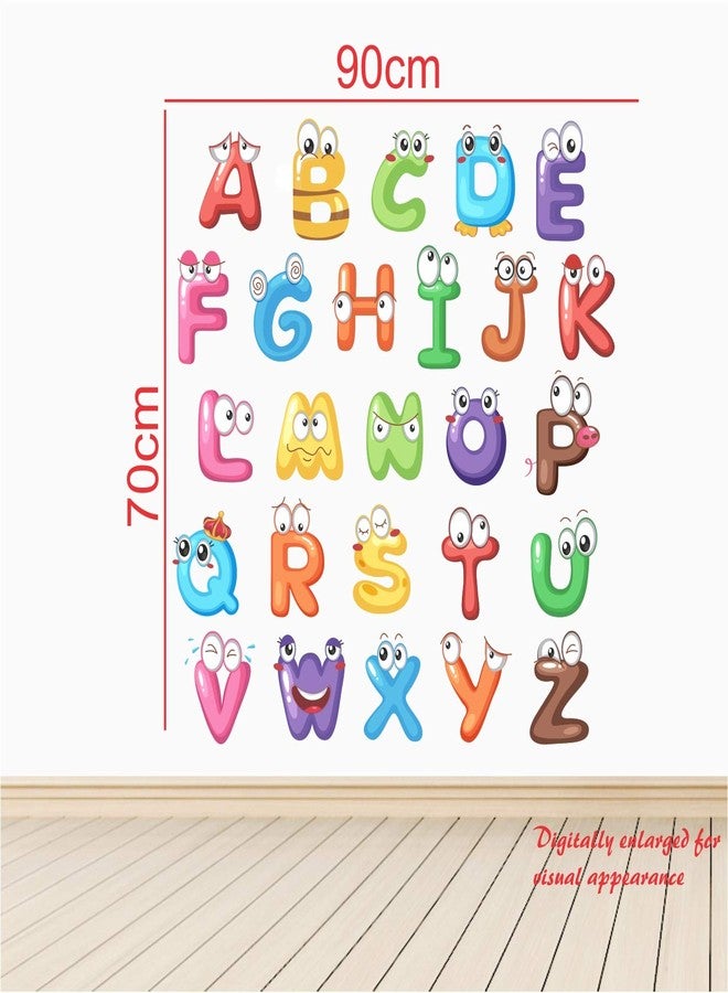 StickMe Cute Alphabets Wall Sticker - Self Adhesive Peel & Stick Vinyl Stickers for Kids Room Learning Education Nursery Preschool Kindergarten Home Decor -SM467 (90cm X 70 cm) - Image 3