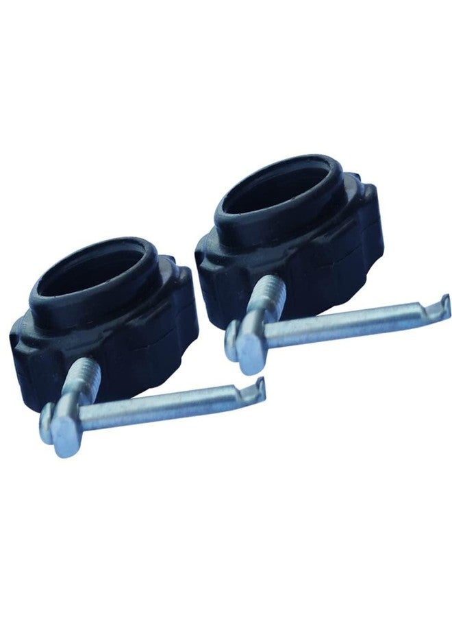 Liffo® Set of 2 PCS Gym Bar Rod Locks Upto 25mm Dumbbell Rod Locks (Plastic) (Black) Pack of 2 - Image 2