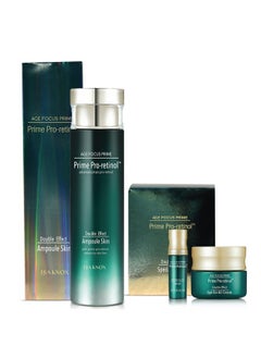 Isa Knox Age Focus Prime Double Effect Ampoule Toner Prime Wrinkle For All Serum & Prime Eye For All Cream By Lg Beauty Korean Skin Care Daytime Retinol (177 Ml/5.99 Fl Oz)  - Image 1