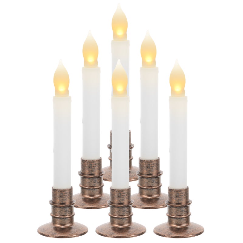 6pcs Decorative Candle Lights Flameless Candle Lights Battery Operated Candles - Image 1