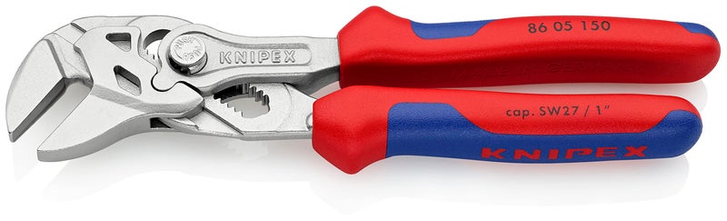 KNIPEX كماشة كنيبيكس كماشة ومفتاح في أداة واحدة مطلية بالكروم، مع مقبض متعدد المكونات 150 مم 86 05 150 - Image 2