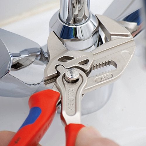 KNIPEX كماشة كنيبيكس كماشة ومفتاح في أداة واحدة مطلية بالكروم، مع مقبض متعدد المكونات 150 مم 86 05 150 - Image 4
