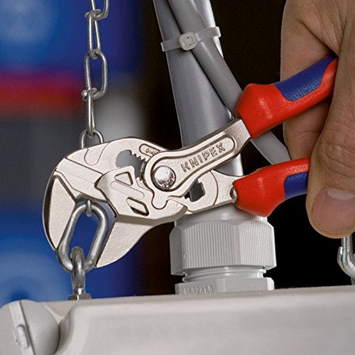 KNIPEX كماشة كنيبيكس كماشة ومفتاح في أداة واحدة مطلية بالكروم، مع مقبض متعدد المكونات 150 مم 86 05 150 - Image 5