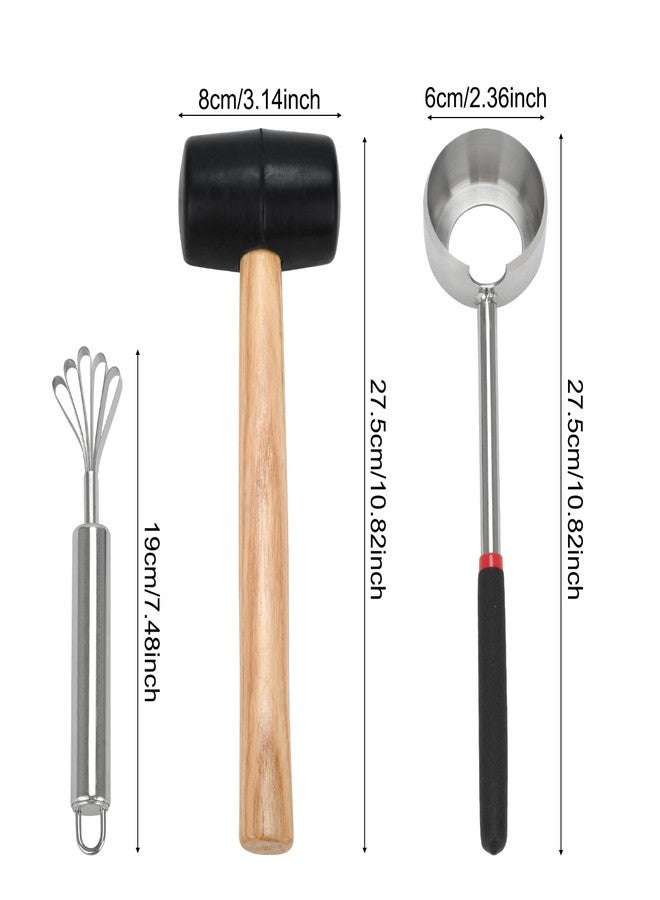 Zalaxt Coconut Opener Tool Set,Food Grade Coconut Opener,Coconut Scraper for Kitchens,Picnics and Beach Vacations - Image 5