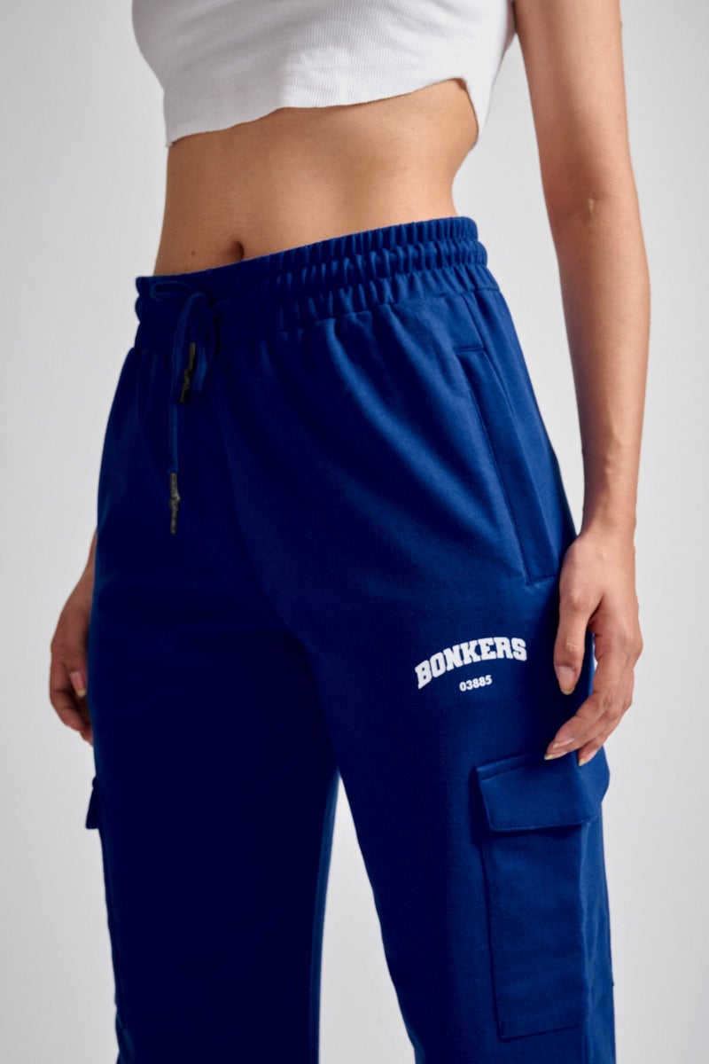 Bonkers Corner Royal Blue Cargo Pants for Women's - Image 3