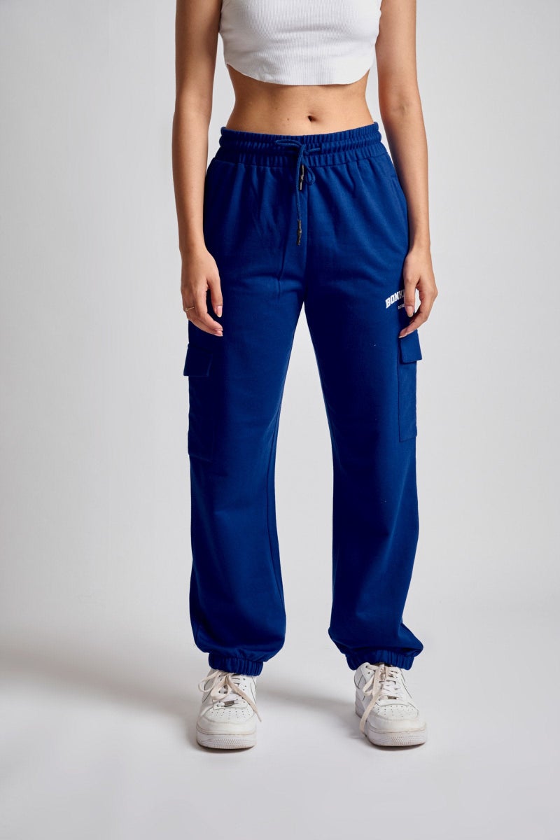Bonkers Corner Royal Blue Cargo Pants for Women's - Image 2