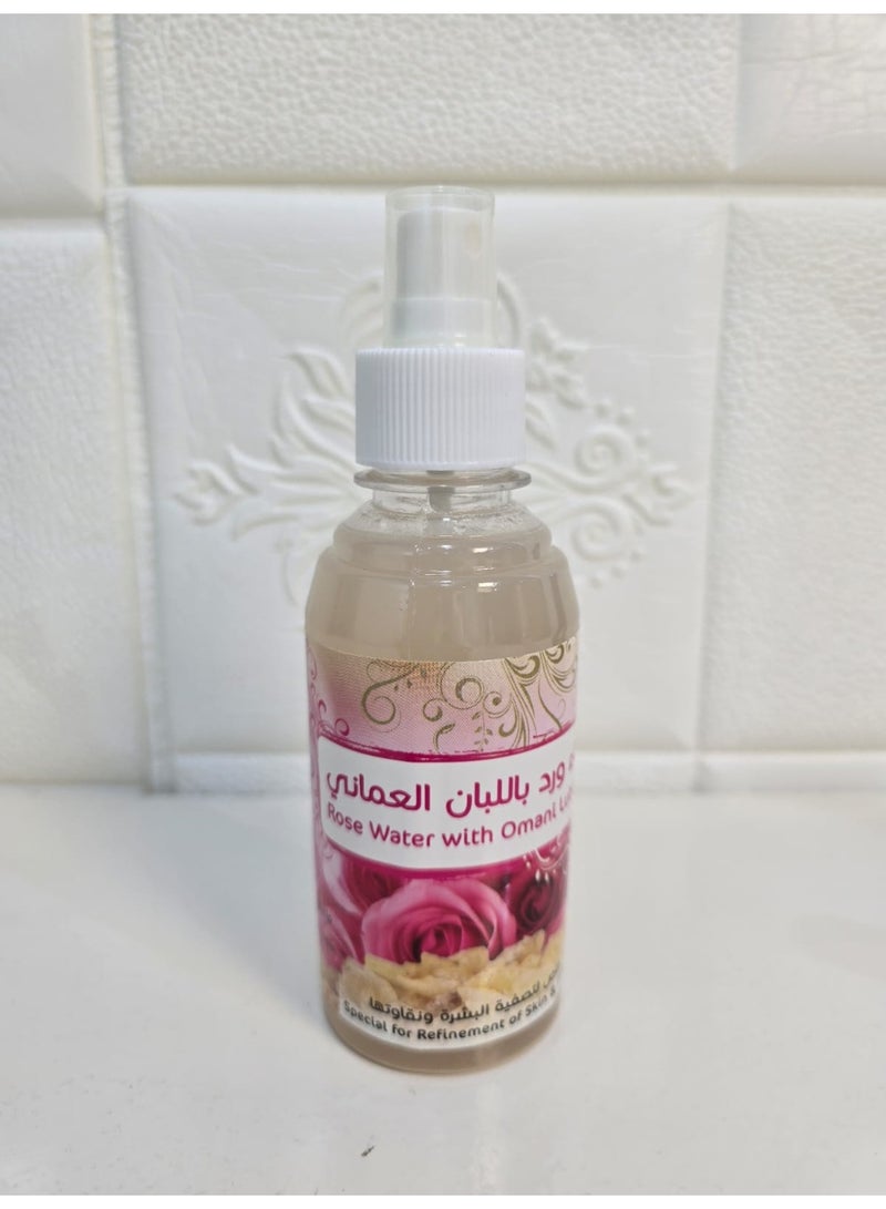 Rose water with Omani frankincense, specially designed to purify and cleanse the skin, because your beauty deserves the best, from the heart of nature, 250 ml