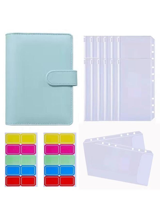 Bluejw Macaron Loose-leaf Hand Ledger Suit PVC Zipper Bag Budget Card Ruler Sticker Notebook Wallet - Image 1