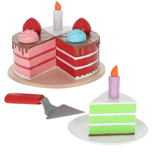 Popular Playthings Magnetic Bake Play Cake Set Educational Pretend Birthday Cake Play Food for Toddlers Gifts for Kids Ages 3 Up 16 Piece - Image 1