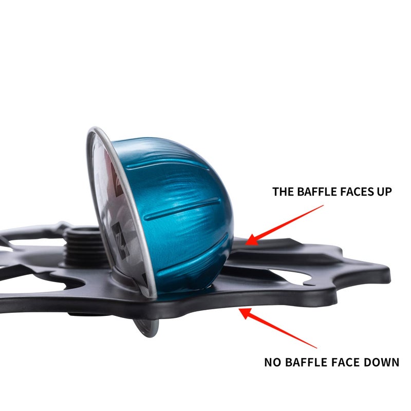 FlagShip 50 Vertuo Pods Carousel Holder Black Coffee Pod Holder 360Â° Rotating Rack Stand for Vertuoline Pods 5 Tier (50 Pods Capacity) - Image 4