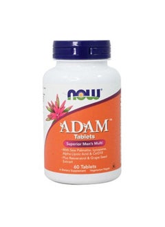 Adam Superior Men Multivitamins with Saw Palmetto Lycopene Alpha Lipoic Acid and Coq10 Plus Resveratrol and Grape Seeds Extract 60 Tablet