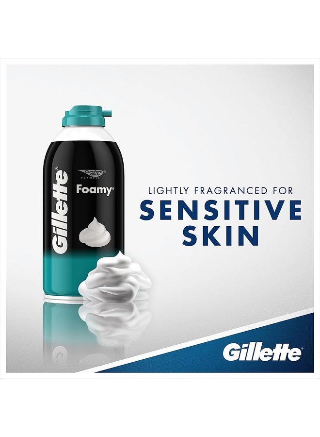 Gillette كريم حلاقة رغوي، للبشرة الحساسة، 11 أونصة - Image 3