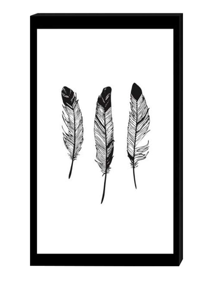 RYN Modern Wall Decor Painting With Inner Frame Black/White 40 x 60centimeter - Image 2