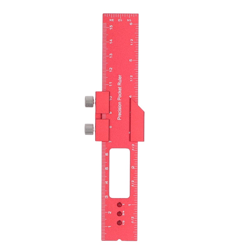 Adjustable Woodworking Ruler CNC Anodized Aluminum Alloy Adjustable Slide Stop - Fine Workmanship Pocket Marking Ruler for Diy Woodworking Cabinet Furniture Making - Image 5