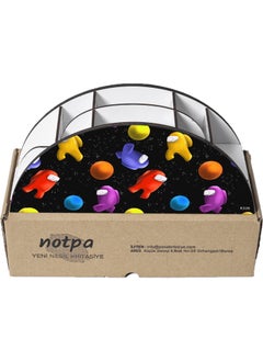 KutuTR Wooden Vip Emoji Series Desktop Pen Holder with Rainbow Ruler Organizer for Children Assembled Boxed  - Image 5