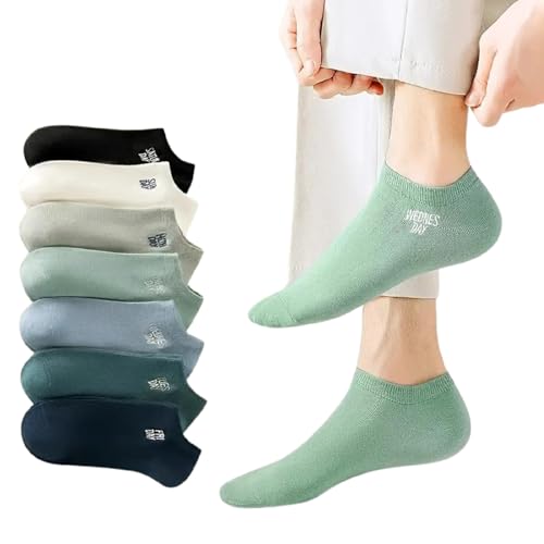 VAIDUE Ankle Length Socks For Men And Women Free Size Pack of 7 | Made With Cotton Breathable, Anti Odour & Moisture Absorbent Cotton Unisex Cute Design (Multi Color) - Image 1