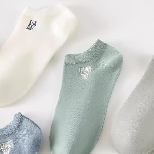 VAIDUE Ankle Length Socks For Men And Women Free Size Pack of 7 | Made With Cotton Breathable, Anti Odour & Moisture Absorbent Cotton Unisex Cute Design (Multi Color) - Image 5