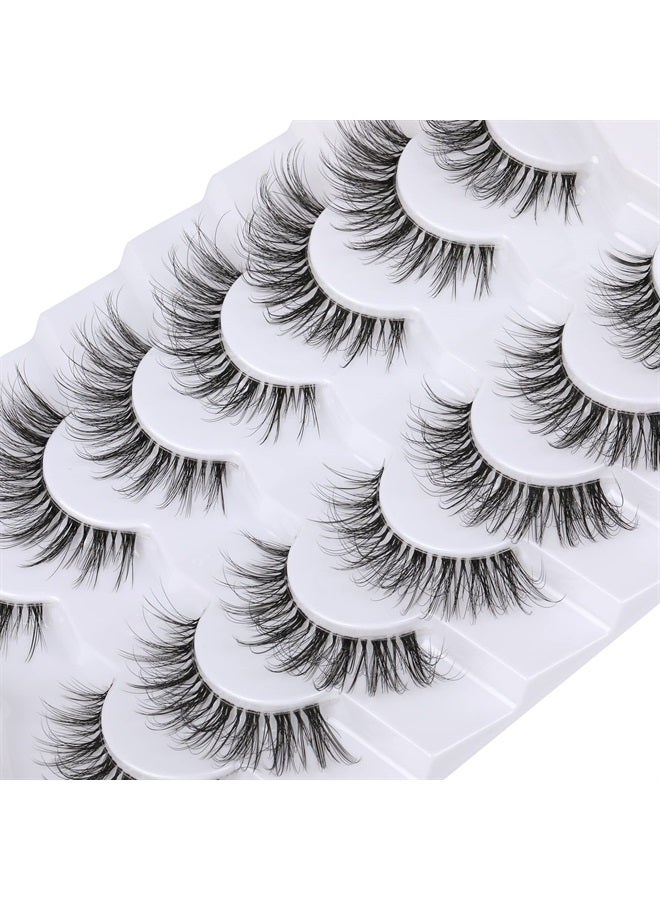 Kiromiro False Eyelashes with Clear Band Faux Mink Lashes Natural Look Fluffy Wispy Fake Lashes Pack by Kiromiro 7 Pairs - Image 4