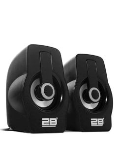 2B Computer Gaming Speakers - 3W*2 RGB Lights Wired Stereo Mini - 3.5mm Jack + 2.0 USB Powered For Gaming/Movie/Music/PC/Laptop  - Image 1