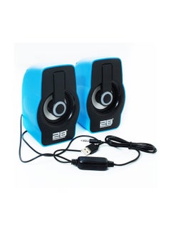 2B Computer Gaming Speakers - 3W*2 RGB Lights Wired Stereo Mini - 3.5mm Jack + 2.0 USB Powered For Gaming/Movie/Music/PC/Laptop  - Image 2