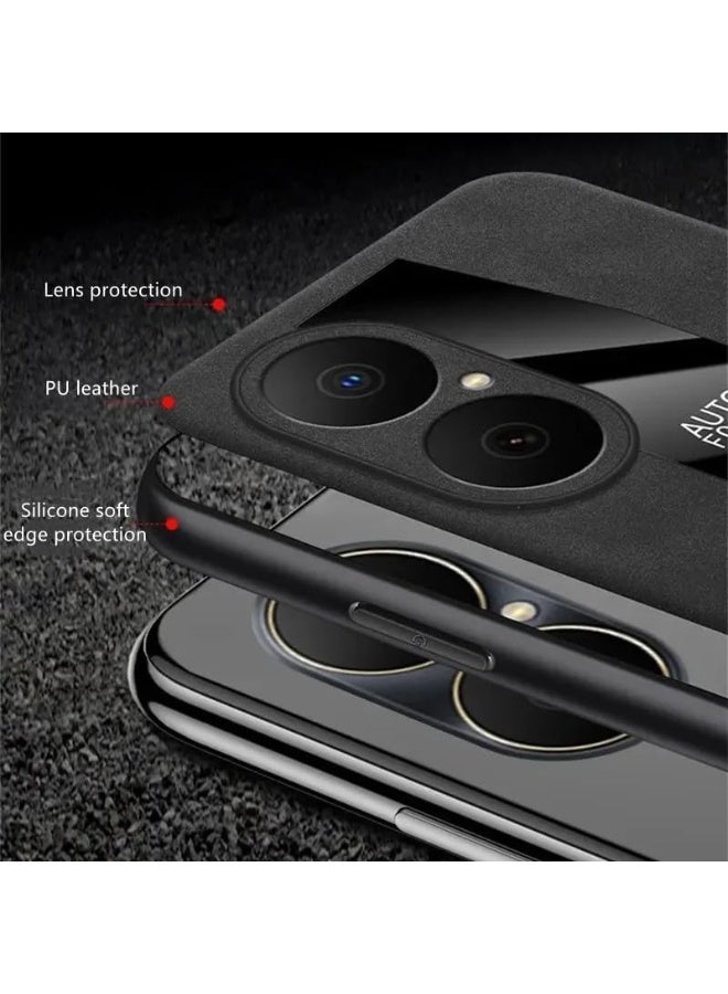 general Compatible with Honor X9d 5G Case with Built in Metal Plate on Back Stand [Support Magnetic Car Mount][Metal Kickstand][Safe to Hold with Ring] Leather Phone Cover - Image 3
