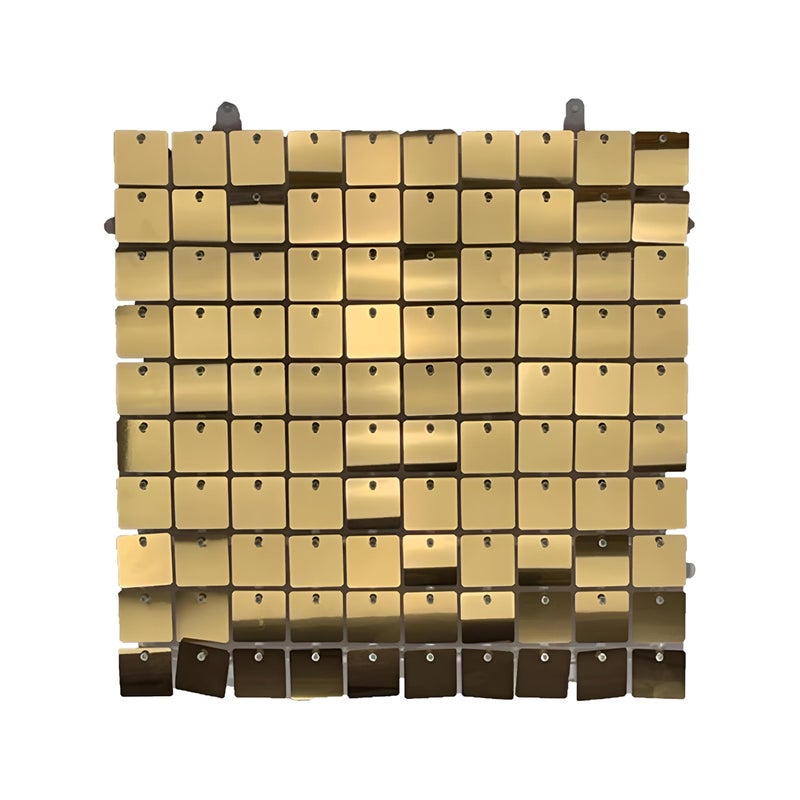 Square Panels - Light Gold Sequin Wall Backdrop 11.8x11.8 Inch, Sparkling and Sparkling Photo Background for Birthday, Wedding, Events (6pcs gold) - Image 3
