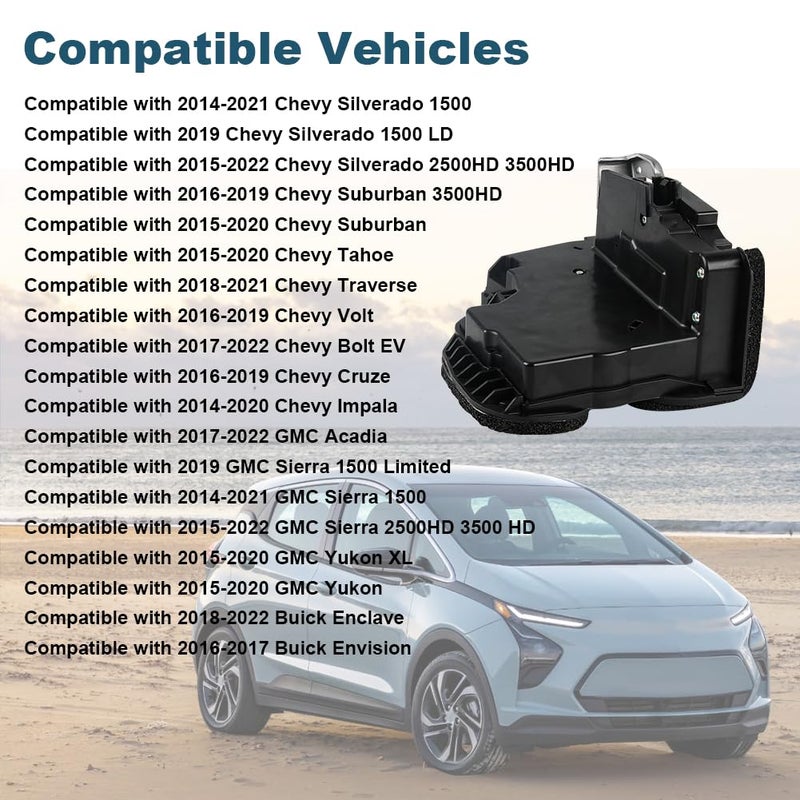 zayody Door Lock Actuator Latch Assembly for Front Right Passenger Side - Compatible with Chevy, GMC, and Buick Models - Image 3